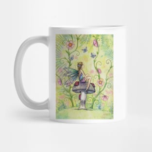 A Happy Place Flower Fairy and Ladybugs Mug